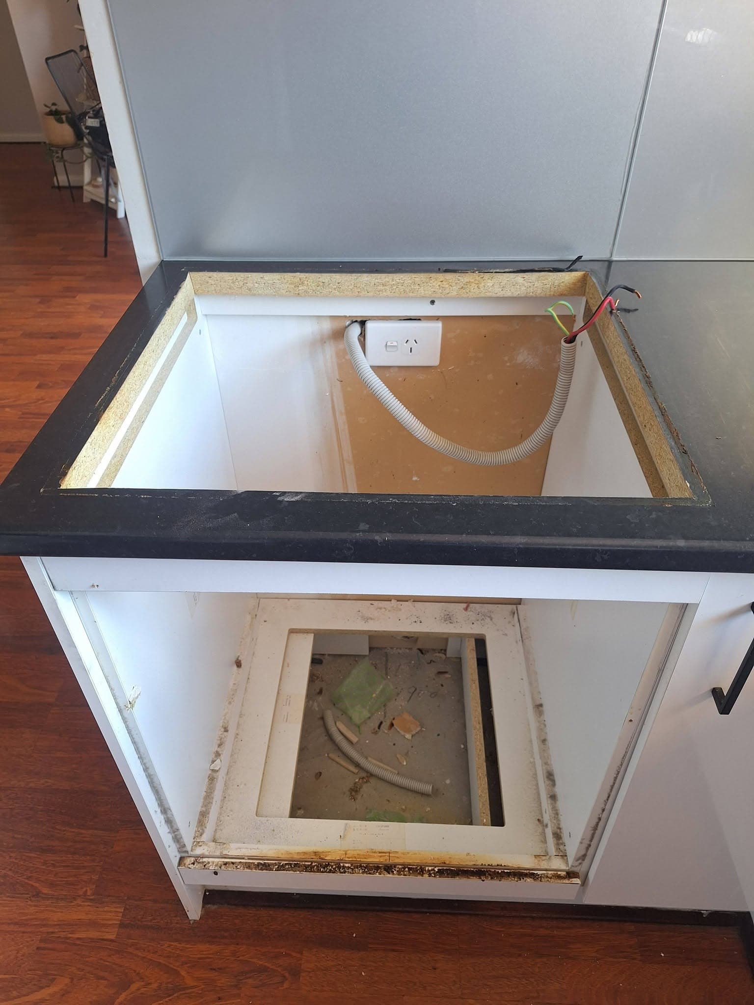 Before — Oven & Cooktop Install